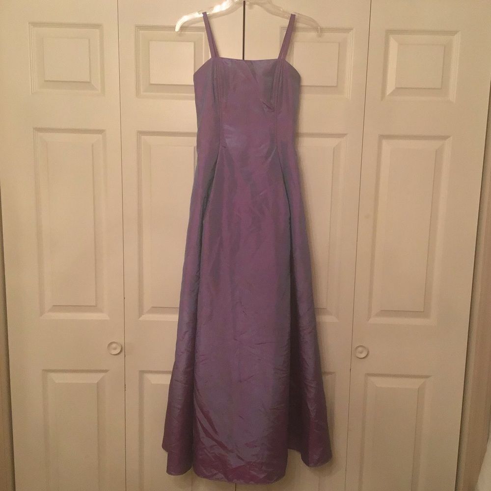 JESSICA MCCLINTOCK GUNNE SAX Millennium 2000 Prom Gown Iridescent Purple VTG